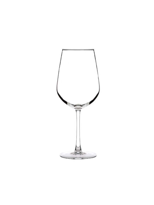 Vicrila Chateau Set of Red Glasses for White Wine and Champagne made of Glass in Red Color Goblets 520ml 6 Pieces