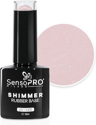 Bază Cauciucată cu Sclipire Sensopro Milano #06 Rare Rose Shimmer Silver 10ml