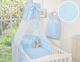Bobono Crib Set Blue Stripes 5 Pieces