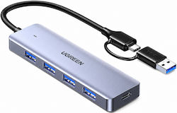 Ugreen USB Hub 4 Θυρών (USB-A) 65757
