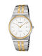 Casio Men's Watch 35mm Battery with Silver Metal Bracelet
