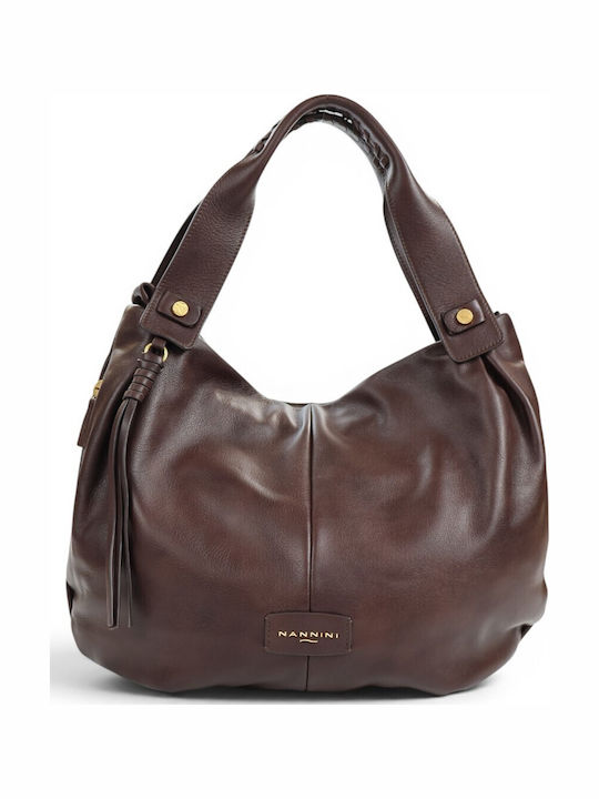 Nannini Leather Women's Shoulder Bag Brown