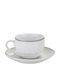 Oriana Ferelli Water Lily Set Tea Cups Porcelain Gray 6pcs