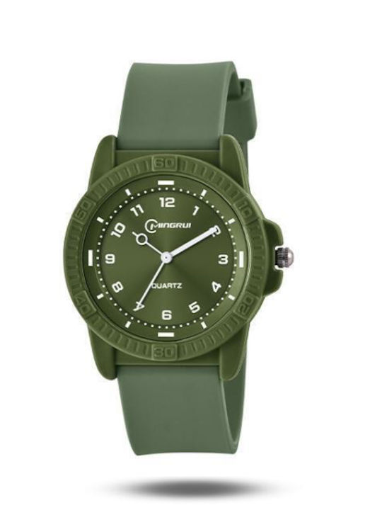 Mingrui Παιδικό Ρολόι 42mm Πράσινο