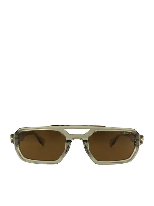 Police Unisex Sunglasses With Gray Frame And Gray Lens SPLU71E 04G0
