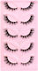 5 Ζευγάρια Σετ Pink Fox Full-length Fox-eye Ψεύτικες Βλεφαρίδες Cat-eye Ογκώδεις Σγουρές Ρεαλιστικές Βλεφαρίδες Fox-style Ky01