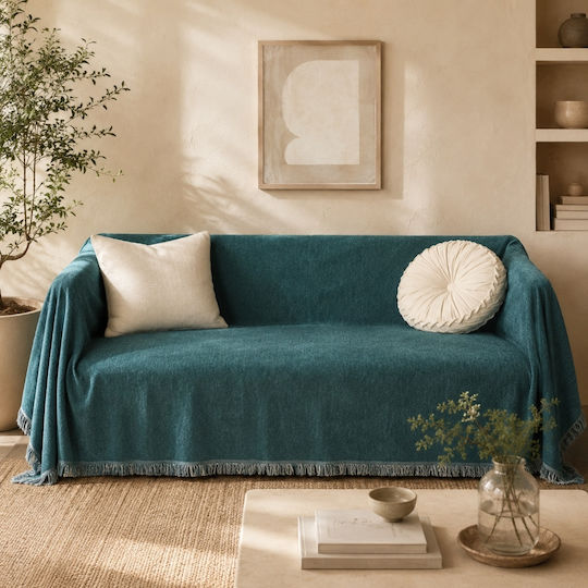 My Home Luxury Cuverturi Pentru Canapea 2 Locuri P180xL240cm Albastru Petrol