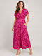 Summer Midi Dress Fuchsia