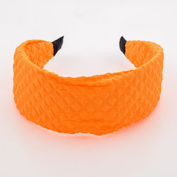 Breite Damen Haar Stirnbänder Mit Relief-Kapitonmuster-Orange