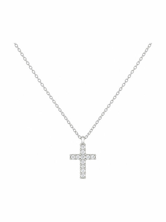 Senzio Belibasakis Women's White Gold Cross 14K Without Chain
