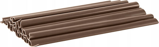 Set 10 Brown Clips Attaching 19cm Fence Tape