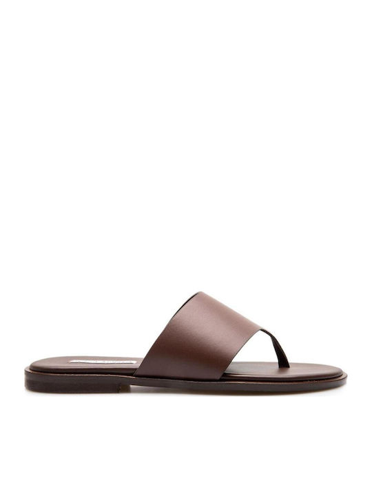 Sofia Manta Leather Women's Flat Sandals Brown