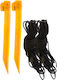 Medrelaxhome Set of Windproof Ropes 2.5 m & 2 Plastic Pegs 22cm for Umbrellas/Shades
