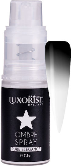 Ombre Spray Nageldesign Luxorise Reine Eleganz Weiß