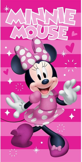 Kids' Beach Towel Quick Dry Disney Home Minnie 181 70x140 Fuchsia Pink