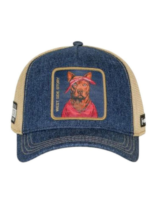 Capslab Kappen Casquette Premium LKW-Fahrer Tarnmuster Cl Hip 1 Pct Wesb Blau-cl Hip 1 Pct Wes-blau