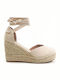 Women's Summer Platforms In Espadrille Style Beige