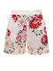Celestino Women's Floral Cotton Beige Shorts