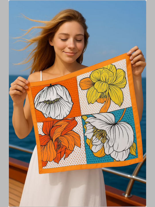 Women's Neck Scarf Orange Shawl