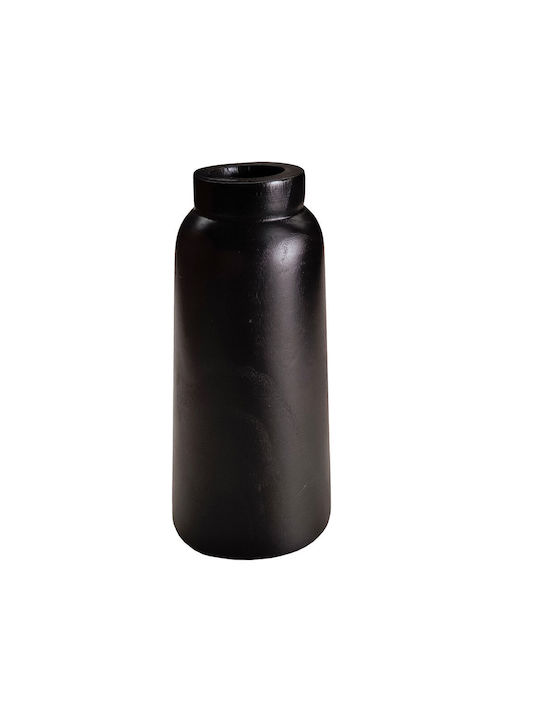 Liberta Decorative Vase Wooden Nubia Black 14x14xH30cm