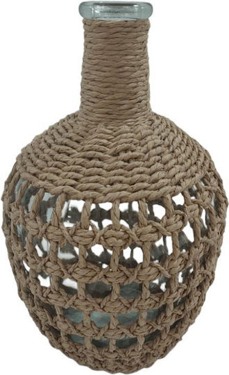 keleman Βάζο Γυάλινο Μπεζ Y31cm