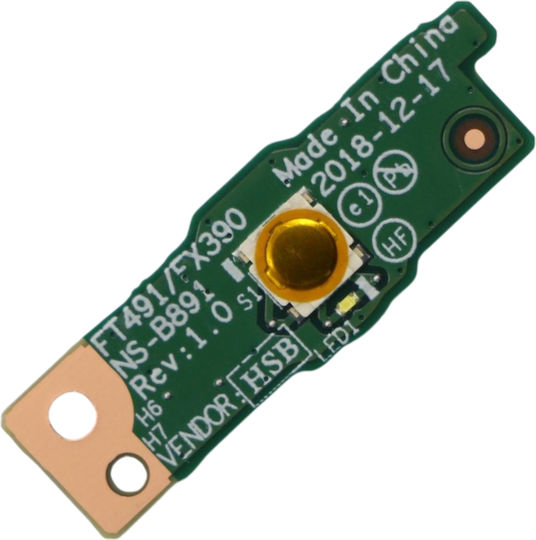 Power Button Board Power PCB Board Laptop Lenovo Thinkpad T490s 20nx 20ny T495s 20qj 20qk T14s 20t0 20t1 20uh 20uj X390 20sc 20sd 20q0 20q1 X13 20t2 20t3 01yn264 Ns-b891 Ft491 Fx390 Sbb0u88989 45536301101 Code 1-brd333