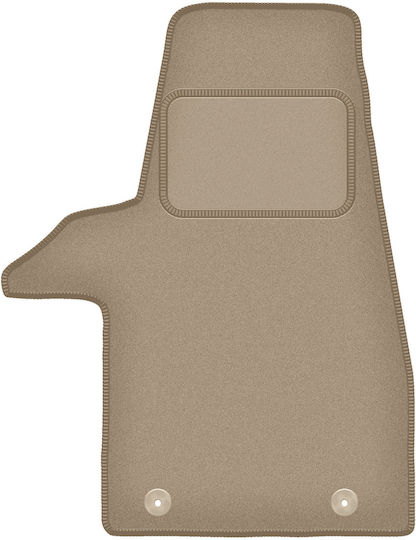 Velour Driver Mat Vw Transporter T6 Van 2 Rows 2015-2019 Beige