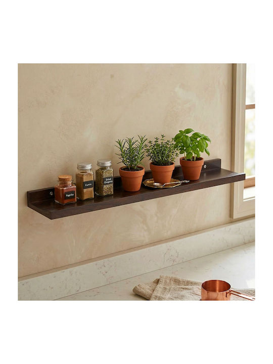 Wall Shelf Walnut 80x15x5cm