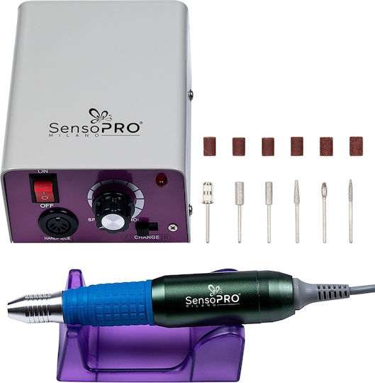 SensoPro Freza Electrică de Unghii 15W Albă 25000 RPM cu Pedală
