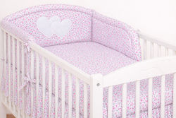 Bobono Gitterbettumrandungen Standard Innen Rosa Meadow Hearts