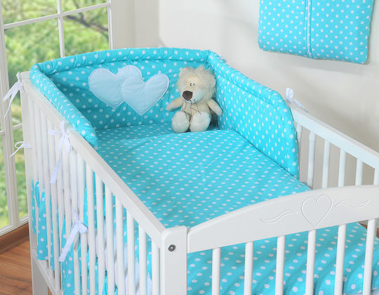 Bobono Πάντα Κλασική Εσωτερική White Hearts And Polka Dots On Turquoise Bobono Πάντα Κλασική Εσωτερική White Hearts And Polka Dots On Turquoise