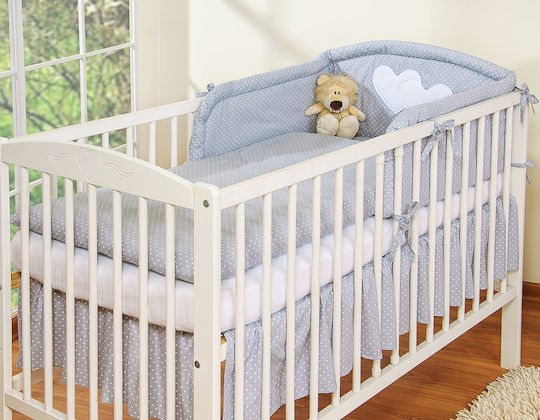Bobono Standard Inside Gray Crib Bumper