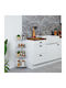 Corner Bookcase White 30x30x113 cm