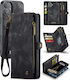 Caseme Wallet Silicone / Synthetic Leather Black (iPhone 16)