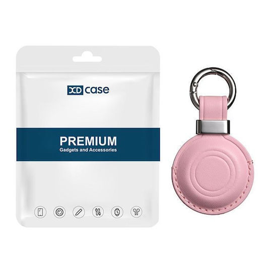 Xdcase Θήκη Δερμάτινη για AirTag σε Ροζ χρώμα