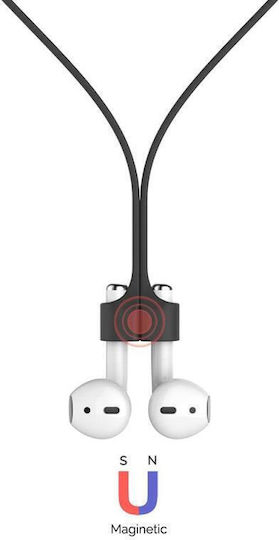 AHAstyle Pt74 Θήκη Σιλικόνης σε Μαύρο χρώμα για Apple AirPods 1 / AirPods 2