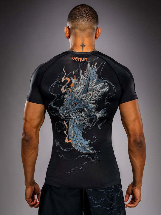 Venum Men's Short Sleeve Shirt VENUM-06241-109 for Jiu-Jitsu Black
