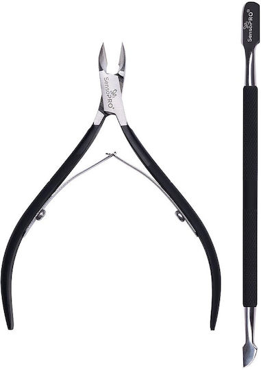 Manicure Pedicure Set Nail Clipper Cuticle Tool Sensopro Milano Black