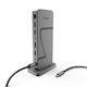 HAMA Connect2Office Speed USB-C Докинг Станция с HDMI/DisplayPort 4K PD Ethernet и Свързване на 3 Монитора Сива