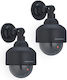 Set 2 Camere de Supraveghere False Relaxdays Negre 23.5x12.5x14cm