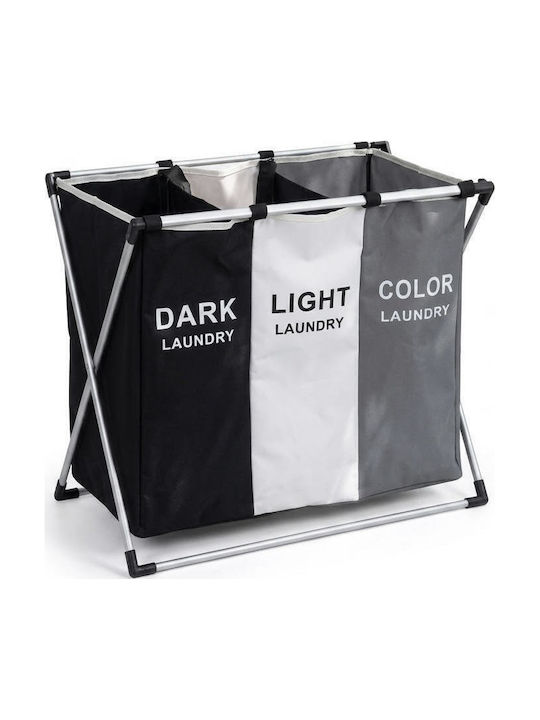 Lalos Metallic Collapsible Laundry Basket 60x38x56cm Multicolour