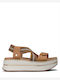 Sommer Damenplattformen Tabac