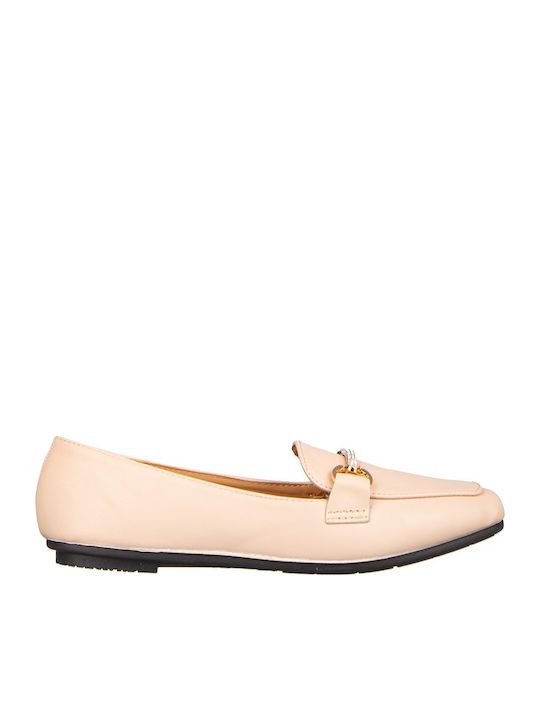 Loafers Dama Din Piele Bej