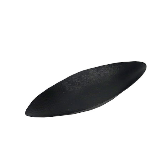 Liberta Boat Διακοσμητικό Μπωλ Αλουμινίου Μαύρο 49x20x5cm