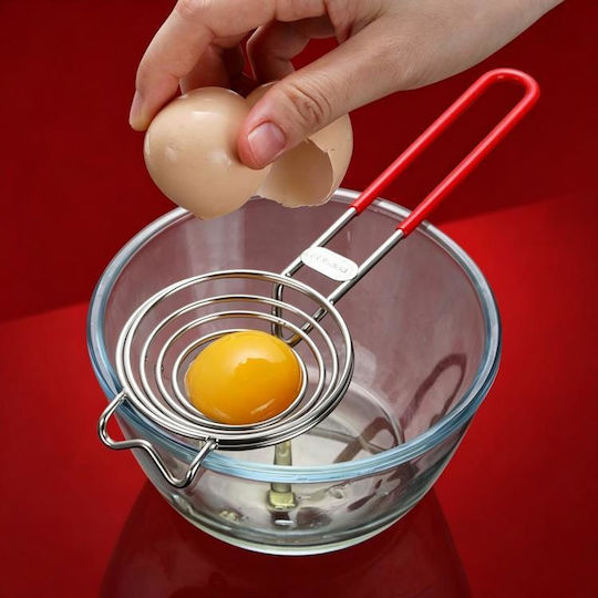 Yolk Extractor Tool LsCook 304 Stainless Steel Spiral Egg White Separator Red
