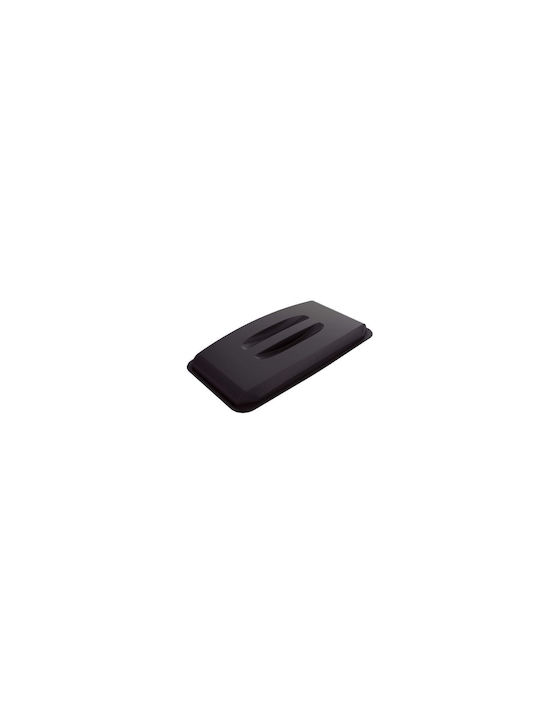 Durable Plastic Black Waste Bin 60lt