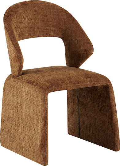 Poise Scaune de Dining cu Tapițerie Textilă Galbenă Set 2 Bucăți 61x55x88.5cm