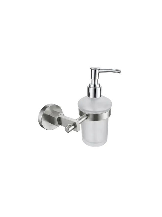 Regina Mare Wall Mounted Glass Silver Dispenser