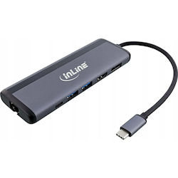InLine USB-C Лаптоп Докинг Станция с HDMI/DisplayPort 4K PD Ethernet