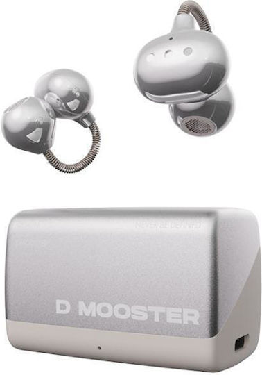 Dmooster D95 Open Ear Bluetooth Handsfree Headphones with Charging Case Silver